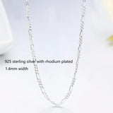 925 Silver Chain Necklace Thin 35-80cm Women Kids Jewelry
