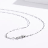 925 Silver Chain Necklace Thin 35-80cm Women Kids Jewelry