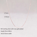 925 Sterling Silver Rose Snake Beaded Chain Necklace for Women Girls Kids
