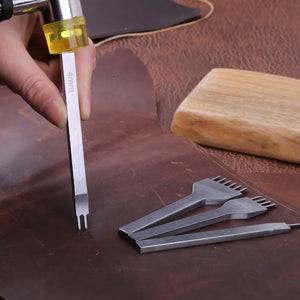 35 Pcs Leather Sewing Tools DIY Craft Kit with Groover Awl Waxed Thread Thimble