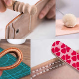 35 Pcs Leather Sewing Tools DIY Craft Kit with Groover Awl Waxed Thread Thimble
