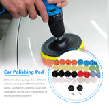 35-Piece Car Polishing Pad Kit 80mm Buffing Pads Foam Polisher Attachment