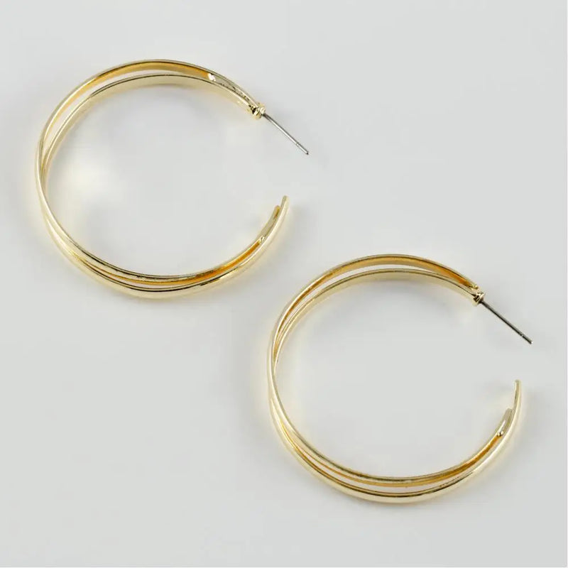 35mm Herringbone Ring Earrings