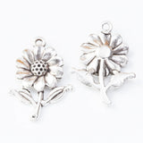 35 Retro Metal Zinc Alloy Flower Pendant for Jewelry Making