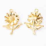 35 Retro Metal Zinc Alloy Flower Pendant for Jewelry Making