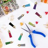 350 Pcs Keychain Tassels Set with 50 Pcs Cap, 50 Pcs Hook for Jewelry Making