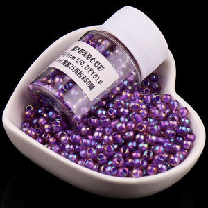 350Pcs 4mm Colorful Glass Seed Beads DIY Jewelry Making Accessories