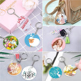 350Pcs Clear Blank Keychain Kit Acrylic Blanks With Keyrings Tassels