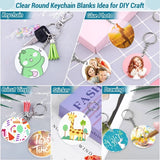 350Pcs Clear Blank Keychain Kit Acrylic Blanks With Keyrings Tassels