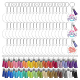 350Pcs Clear Blank Keychain Kit Acrylic Blanks With Keyrings Tassels
