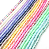 350pcs 6mm Polymer Clay Beads Flat Round Spacer Boho Slice Beads DIY Bracelet