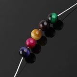 350pcs 8mm Tiger Eye Stone Beads Kit Box Set for Jewelry Making