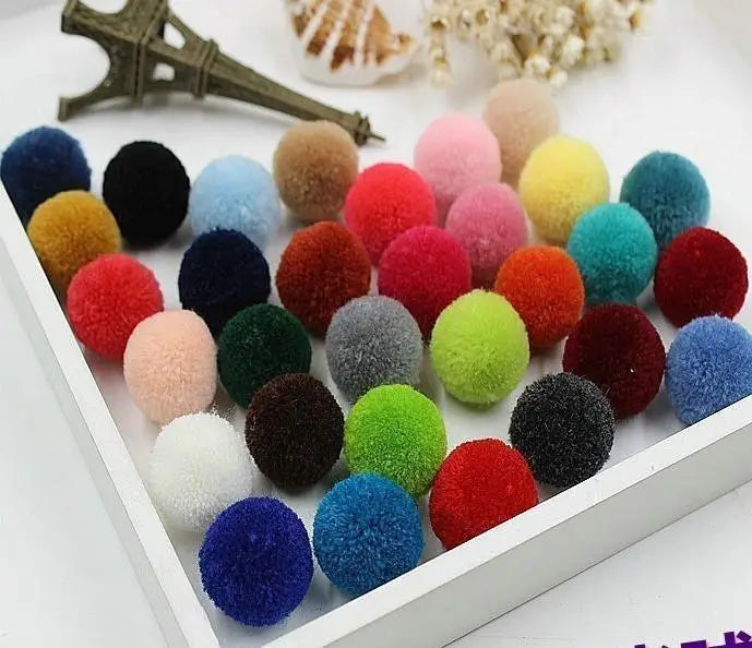 350pcs Yarn Pom Poms, High Density Trimmed 15mm Pom Decoration, Cotton Handmade