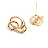 10PCS 16x12MM 24K Brass Wire Stud Earrings DIY Jewelry Findings
