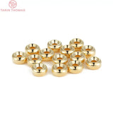 20PCS 4MM 5MM 6MM 24K Brass Round Beads Bracelet Beads DIY Jewelry