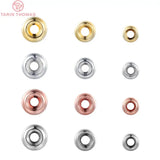 20PCS 4MM 5MM 6MM 24K Brass Round Beads Bracelet Beads DIY Jewelry