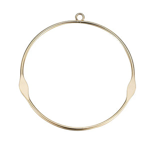 10PCS 48MM 24K Plated Round Earrings Hoop DIY Jewelry Findings