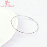 10PCS 48MM 24K Plated Round Earrings Hoop DIY Jewelry Findings