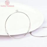 10PCS 48MM 24K Plated Round Earrings Hoop DIY Jewelry Findings