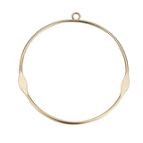 10PCS 48MM 24K Plated Round Earrings Hoop DIY Jewelry Findings