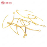 20PCS 14x37MM 24K Brass Earring Hook DIY Jewelry Findings