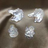 Natural Pearl Mother Shell Horse Angle Style Necklace Beads Charms