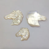 2Pcs Natural Mother Shell Horse Charms Jewellery Making Pendants