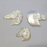 2Pcs Natural Mother Shell Horse Charms Jewellery Making Pendants