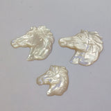 2Pcs Natural Mother Shell Horse Charms Jewellery Making Pendants