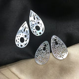 4Pcs Natural Mother Shell Water Drop Necklace Beads