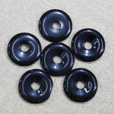 Natural Stone Donut Charm Pendants for DIY Jewelry Making