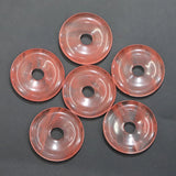 Natural Stone Donut Charm Pendants for DIY Jewelry Making