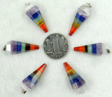 7 Chakra Layered Pendant Set for DIY Jewelry Making - 4PCS