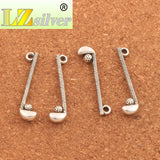 35pcs Tibetan Silver Golf Rod and Ball Charm Beads Pendants