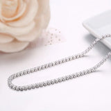 35cm+5cm Yellow Tennis CZ Chain Choker Necklace For Women Girls