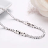 35cm+5cm Yellow Tennis CZ Chain Choker Necklace For Women Girls