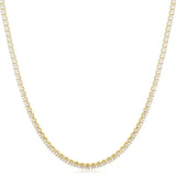 35cm+5cm Yellow Tennis CZ Chain Choker Necklace For Women Girls