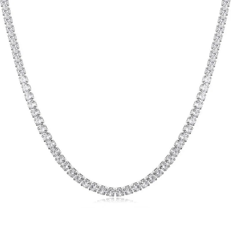 Tennis CZ Chain Choker Necklace For Women Girls