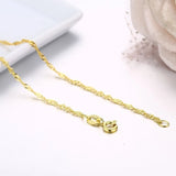 925 Sterling Silver Wave Chain Necklace 35-60cm