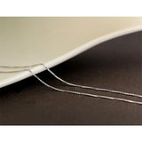 35cm-80cm 925 Sterling Silver Thin Link Box Chain Necklace Women Jewelry