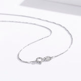 925 Sterling Silver Rhodium Plated Box Chain Necklace - 35-80cm Thin Link Slim