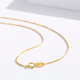 925 Sterling Silver Slim Box Chain Necklace Womens Girls Jewelry