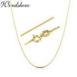 925 Sterling Silver Slim Box Chain Necklace Womens Girls Jewelry