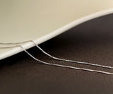 925 Sterling Silver Slim Box Chain Necklace Women Girls Kids