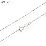 925 Sterling Silver Slim Box Chain Necklace Women Girls Kids