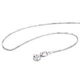 925 Sterling Silver Slim Box Chain Necklace Women Girls Kids