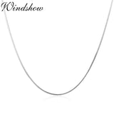 Real 925 Sterling Silver Octagonal Snake Chain Necklace 0.75mm