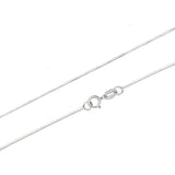 Real 925 Sterling Silver Octagonal Snake Chain Necklace 0.75mm