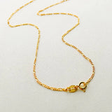 35-80cm 1.5mm Yellow 925 Silver Chain Necklace for Women Girls Kids Jewelry