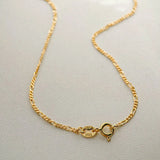 35-80cm 1.5mm Yellow 925 Silver Chain Necklace for Women Girls Kids Jewelry